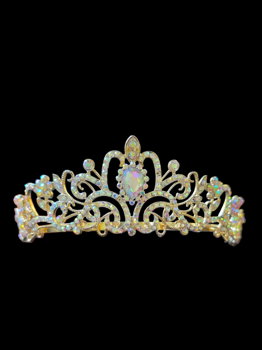 Silver Iridescent Crown/Tiara (Damaged)