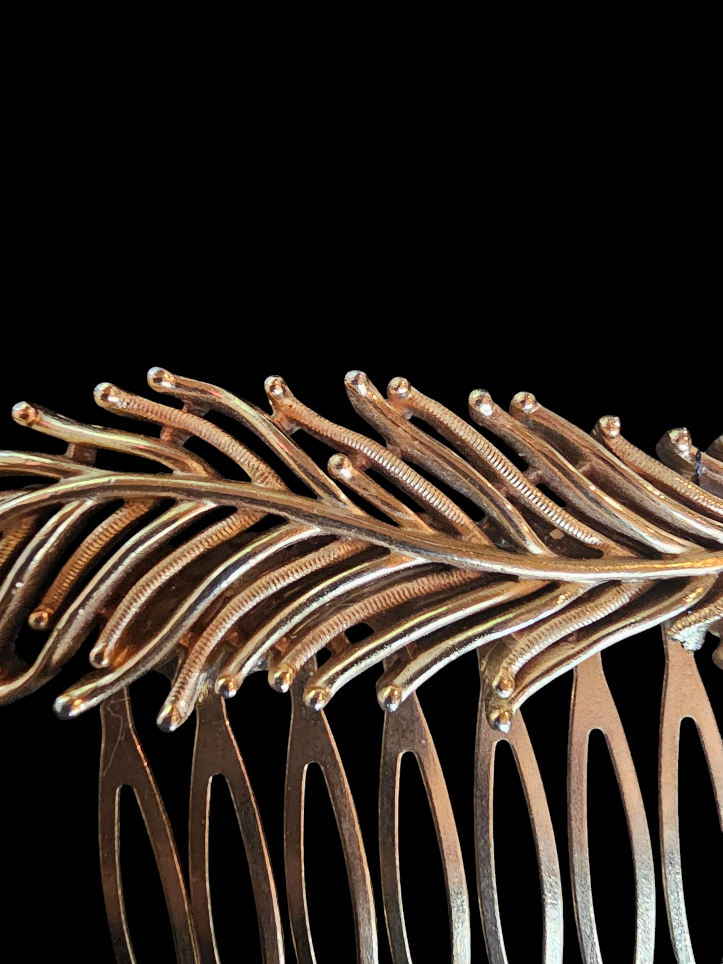 Gold Leaf Hair Comb
