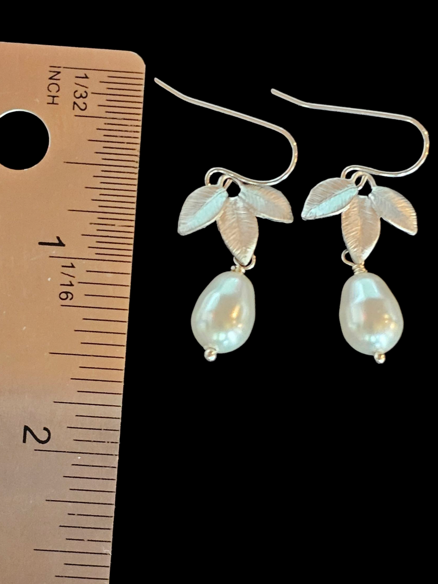 Faux Pearl Floral Drop Earring
