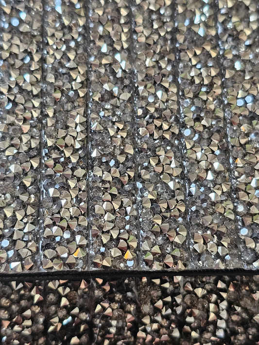 Black/Silver Beaded Clutch