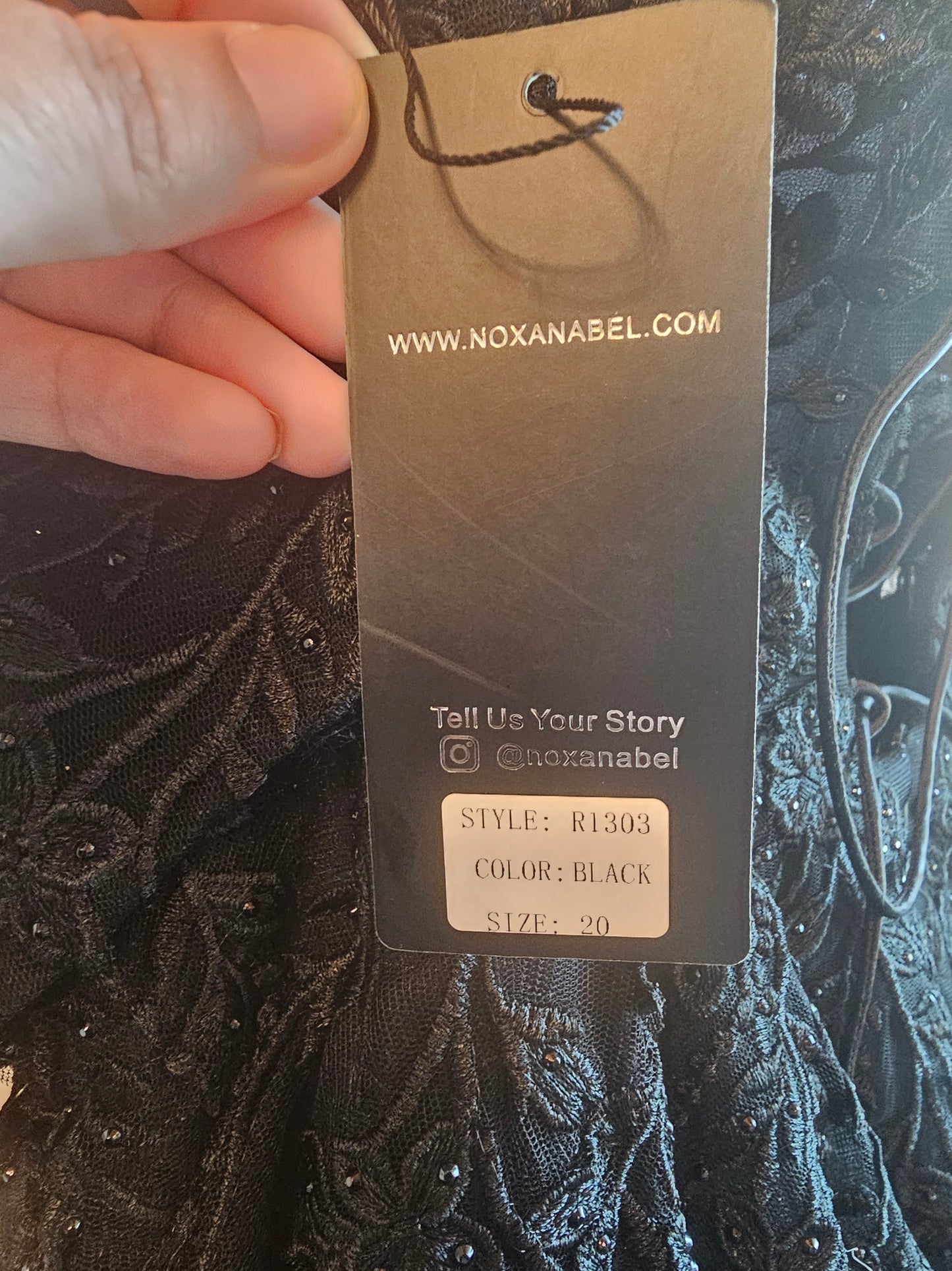 Black Off Shoulder Sparkle Wedding Gown - Nox NWT