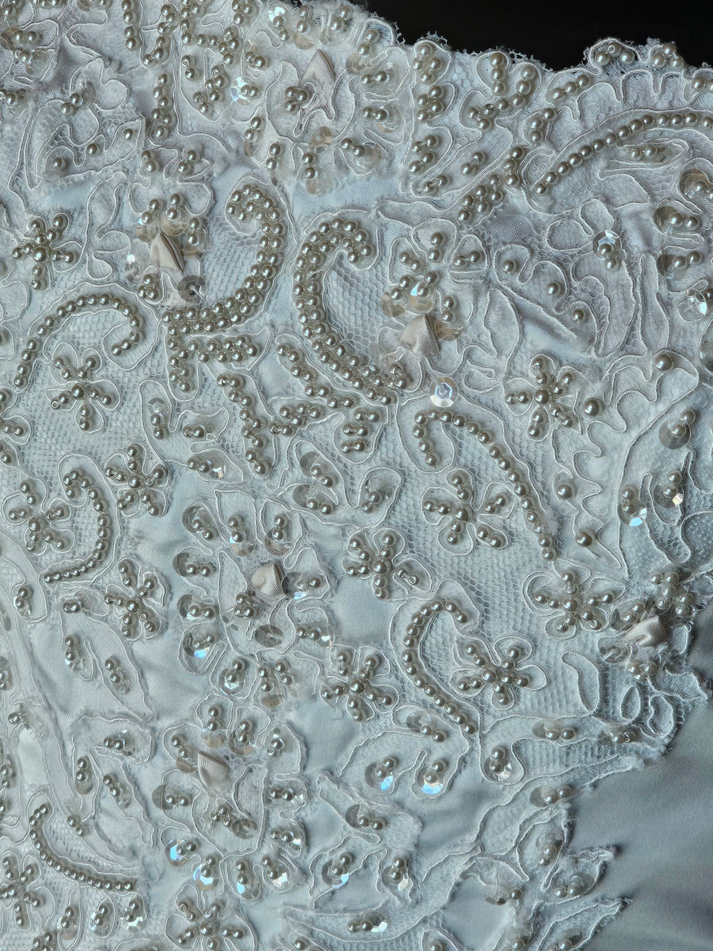 Vintage 2-Tone Square Neck Renaissance Waist Wedding Gown - Michelangelo