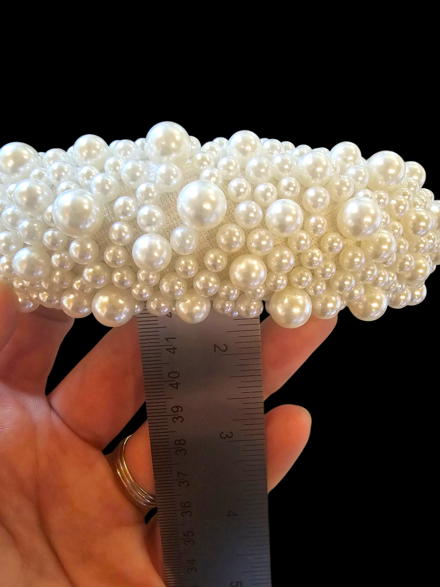 White/Large Pearl Headband - Marionat