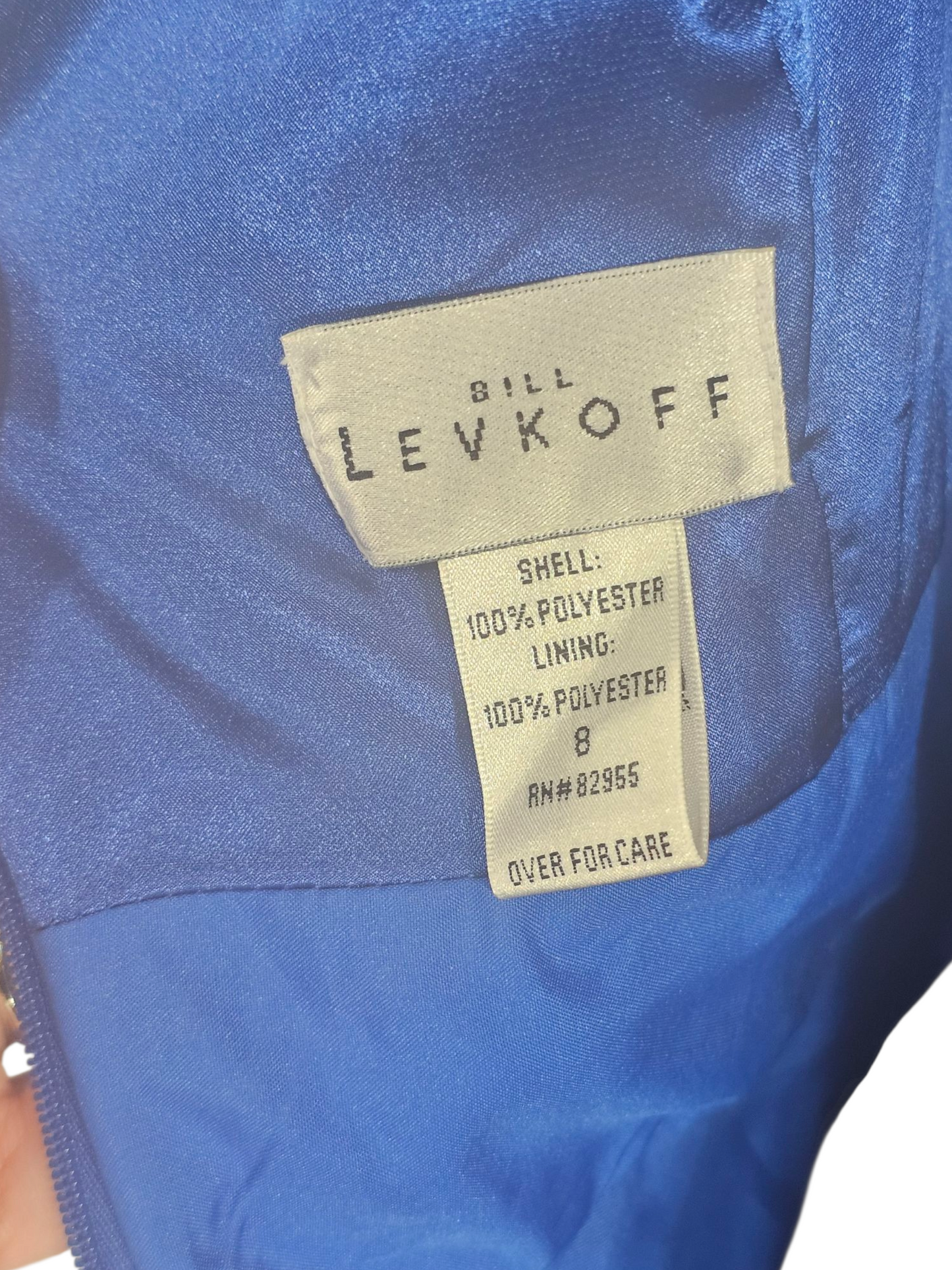 Royal Blue Chiffon V-Neck Maxi Formal Dress - Bill Levkoff