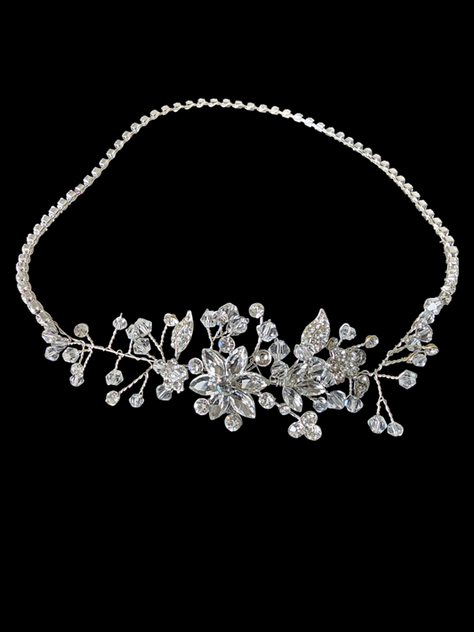 Silver/Crystal Bendable Hair Crown/Wreath