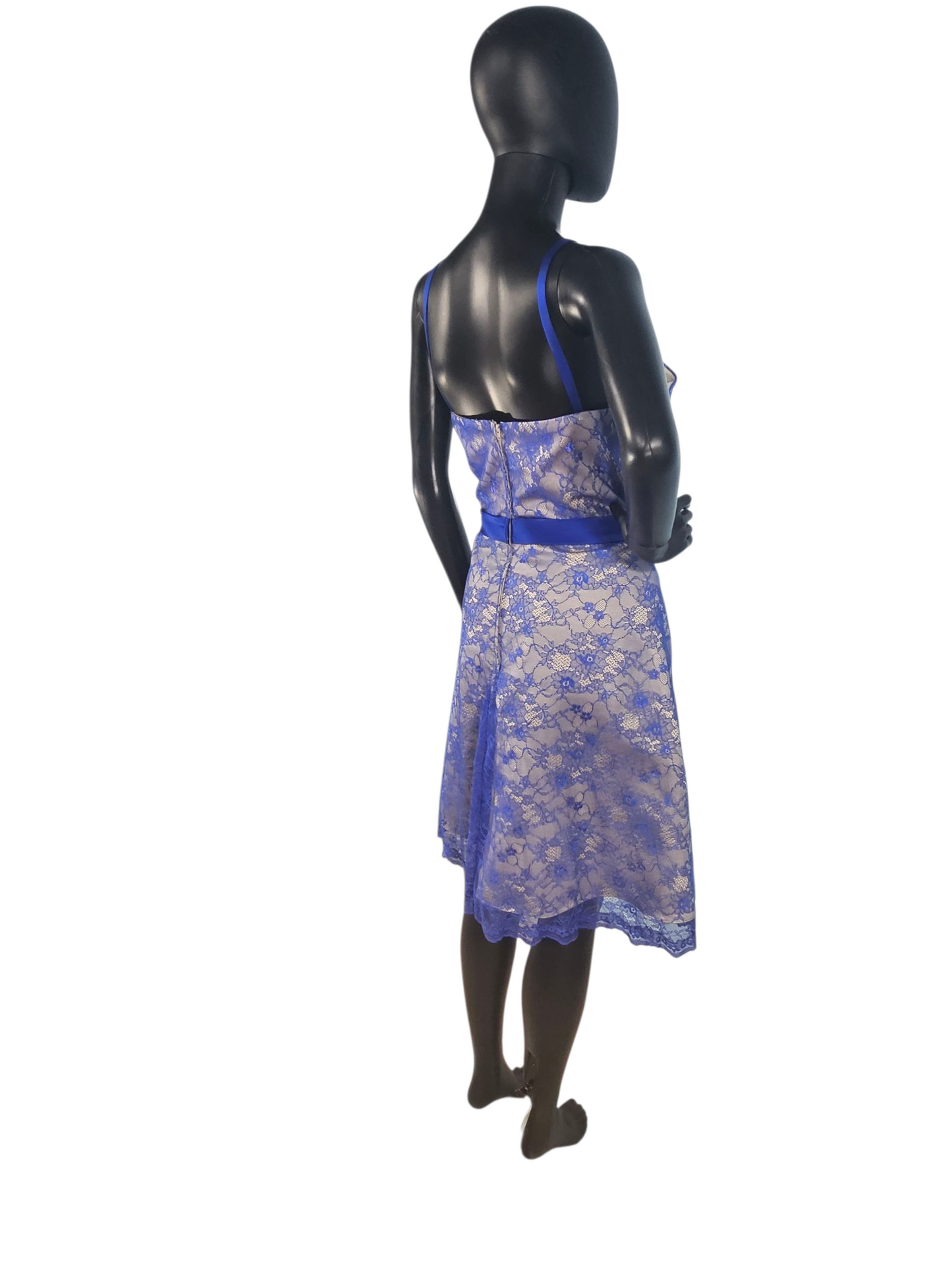 Cobalt Lace A-Line Cocktail/Party Dress - Da Vinci
