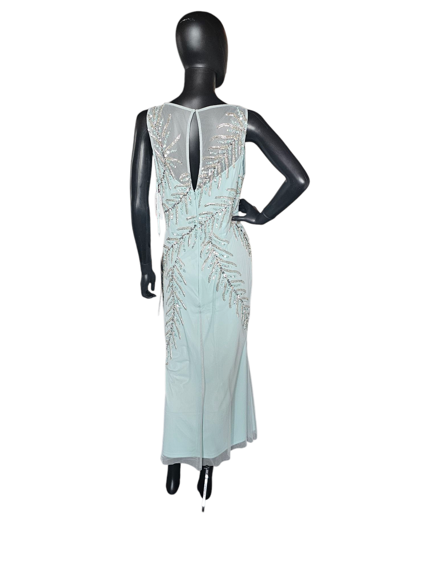 Sea Glass Beaded Detail Formal Dress - Madeline Gardner