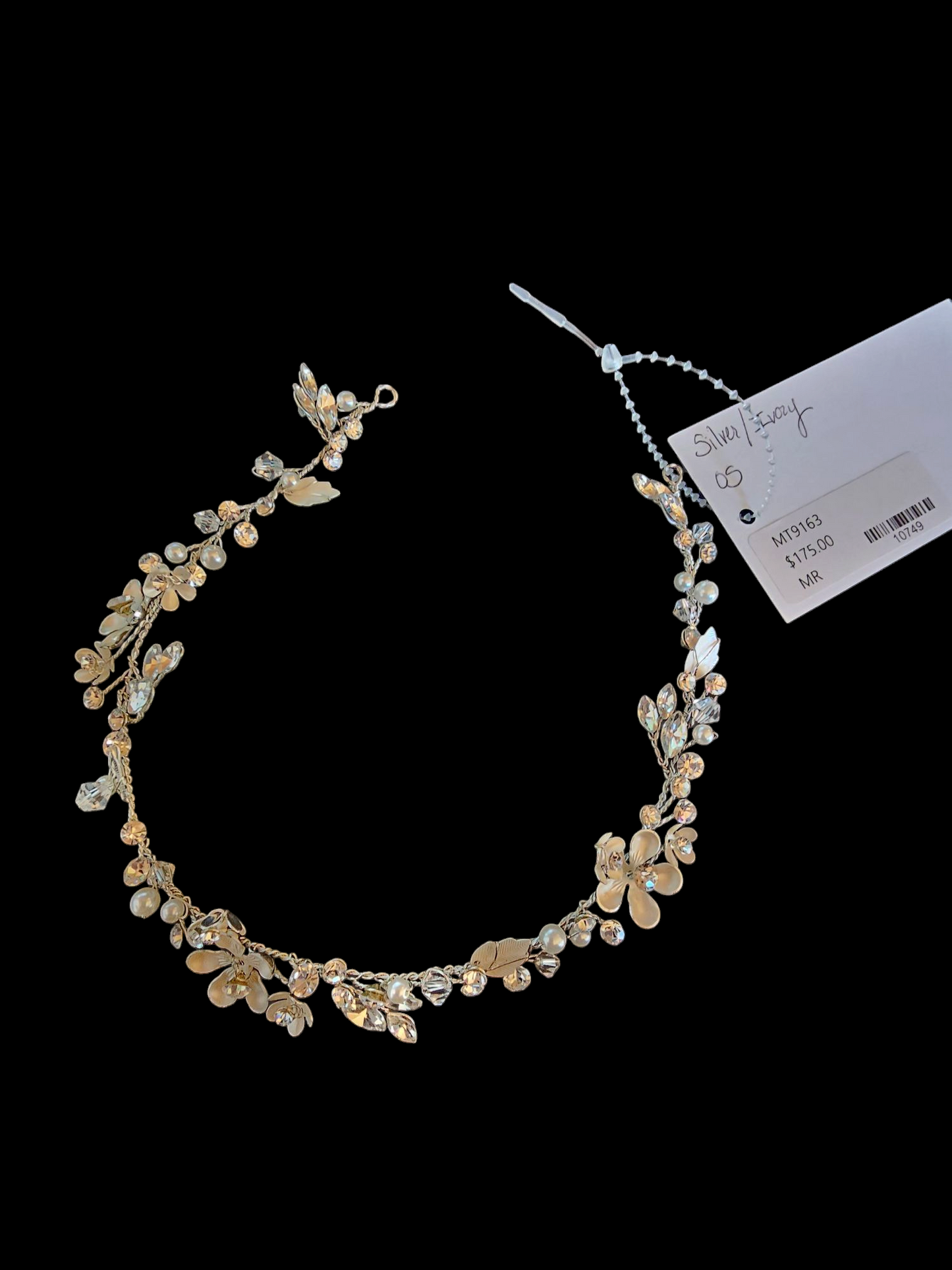 Silver Floral Wire Hair Accessory - Marionat