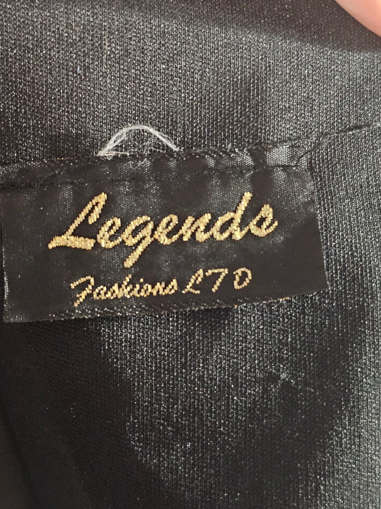 Vintage Black Sparkle Detail Long Sleeve Cocktail Dress