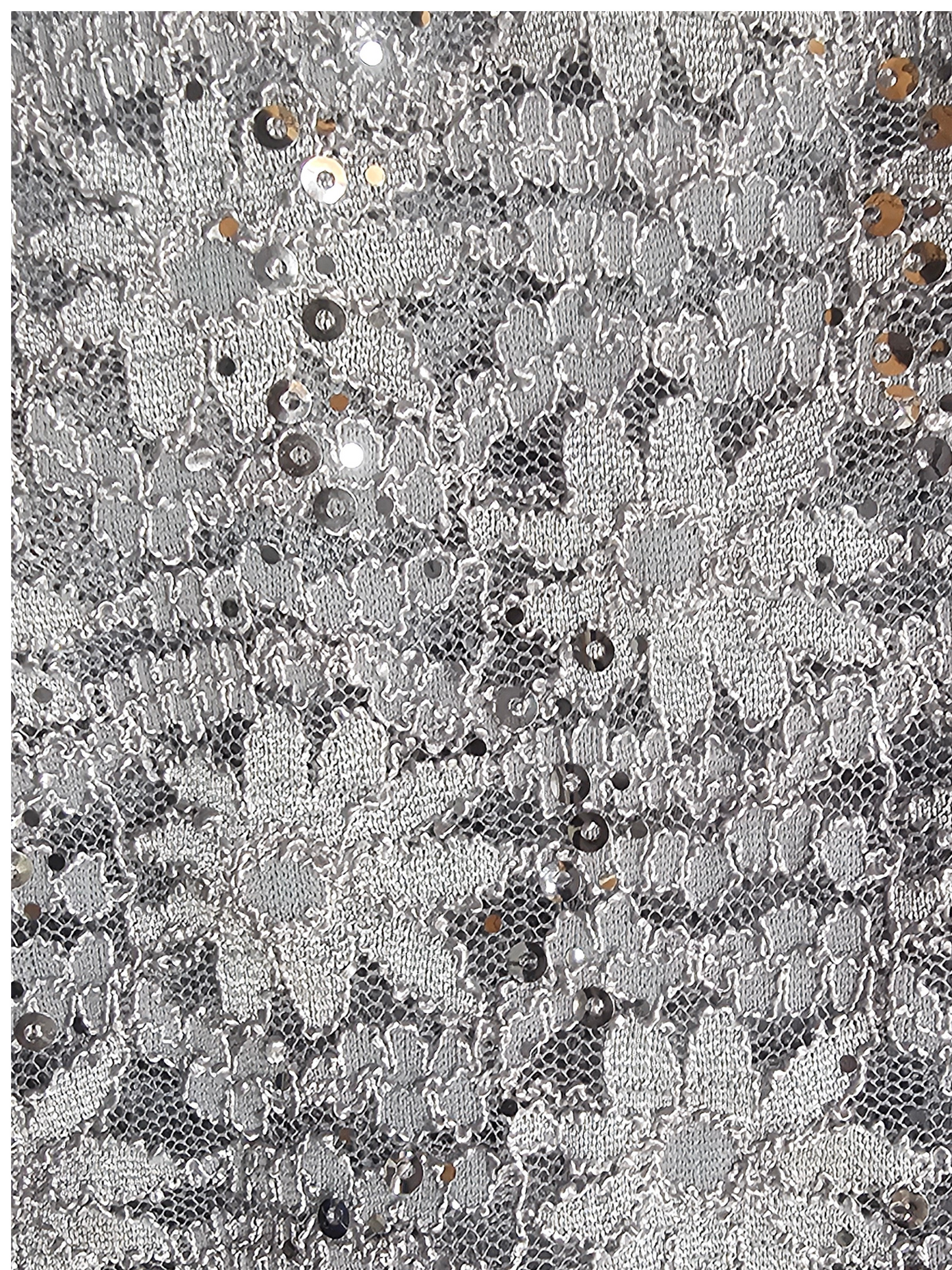 Silver/Grey Lace 3/4 Sleeve Jacket Formal Dress - R + M Richards
