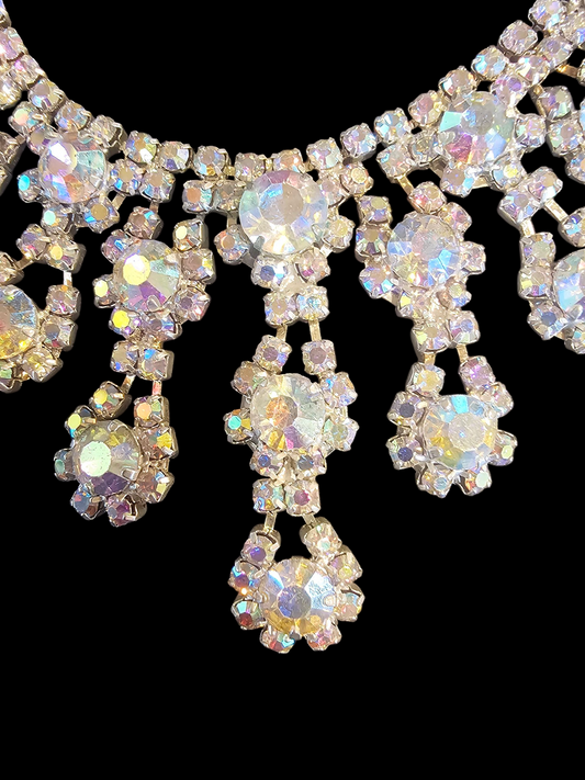 Iridescent Starburst Necklace/Earring Set