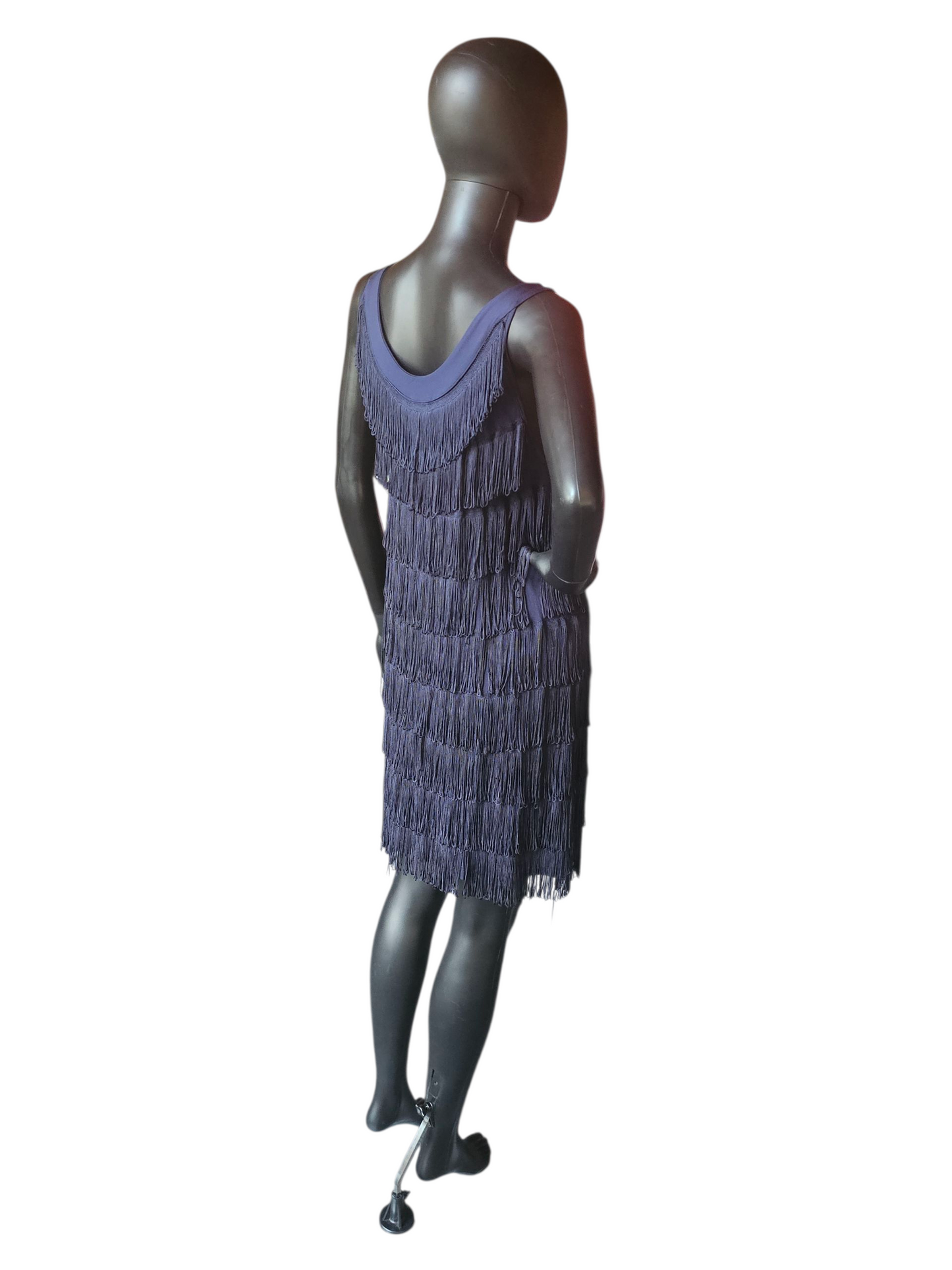 Navy Fringe Coctail Dress - H&M