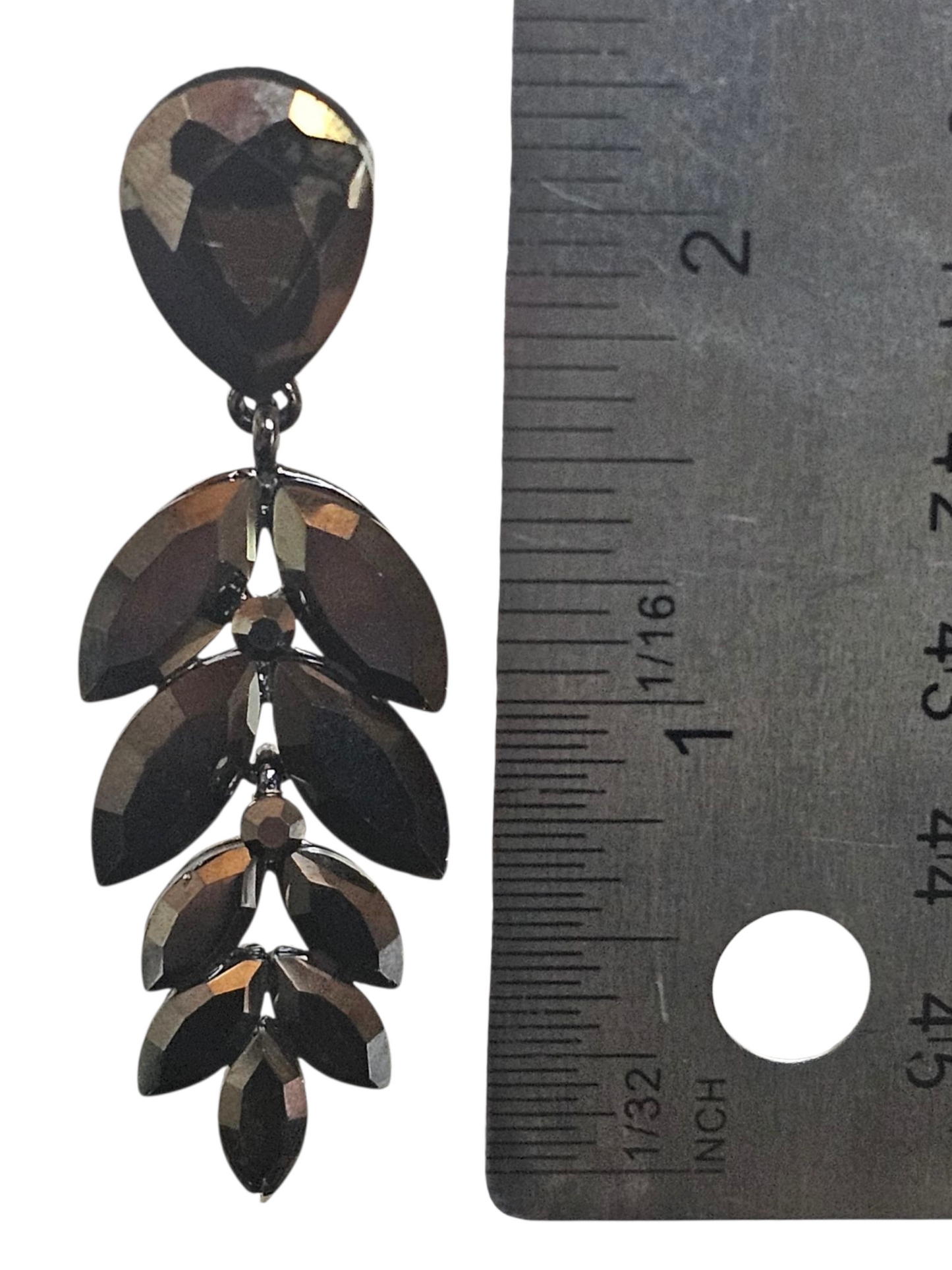 Metallic Leaf Drop Earring