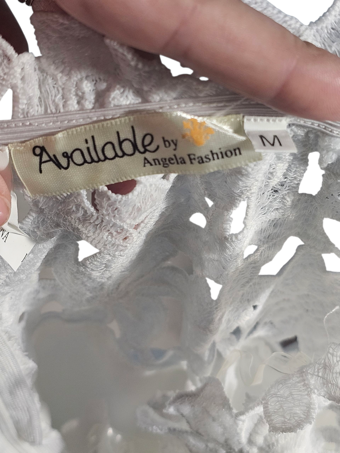 Angela Fashion White Stretch Crepe Dress