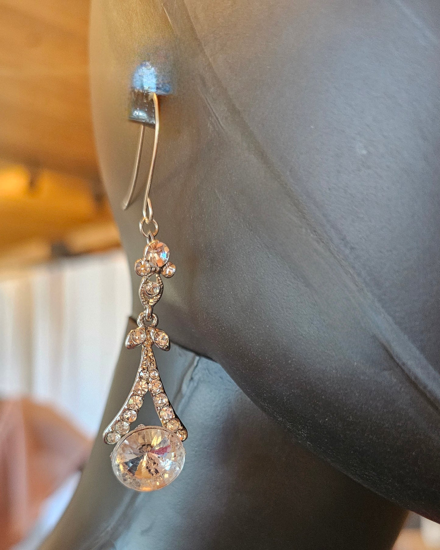 Large Crystal Drop Earring