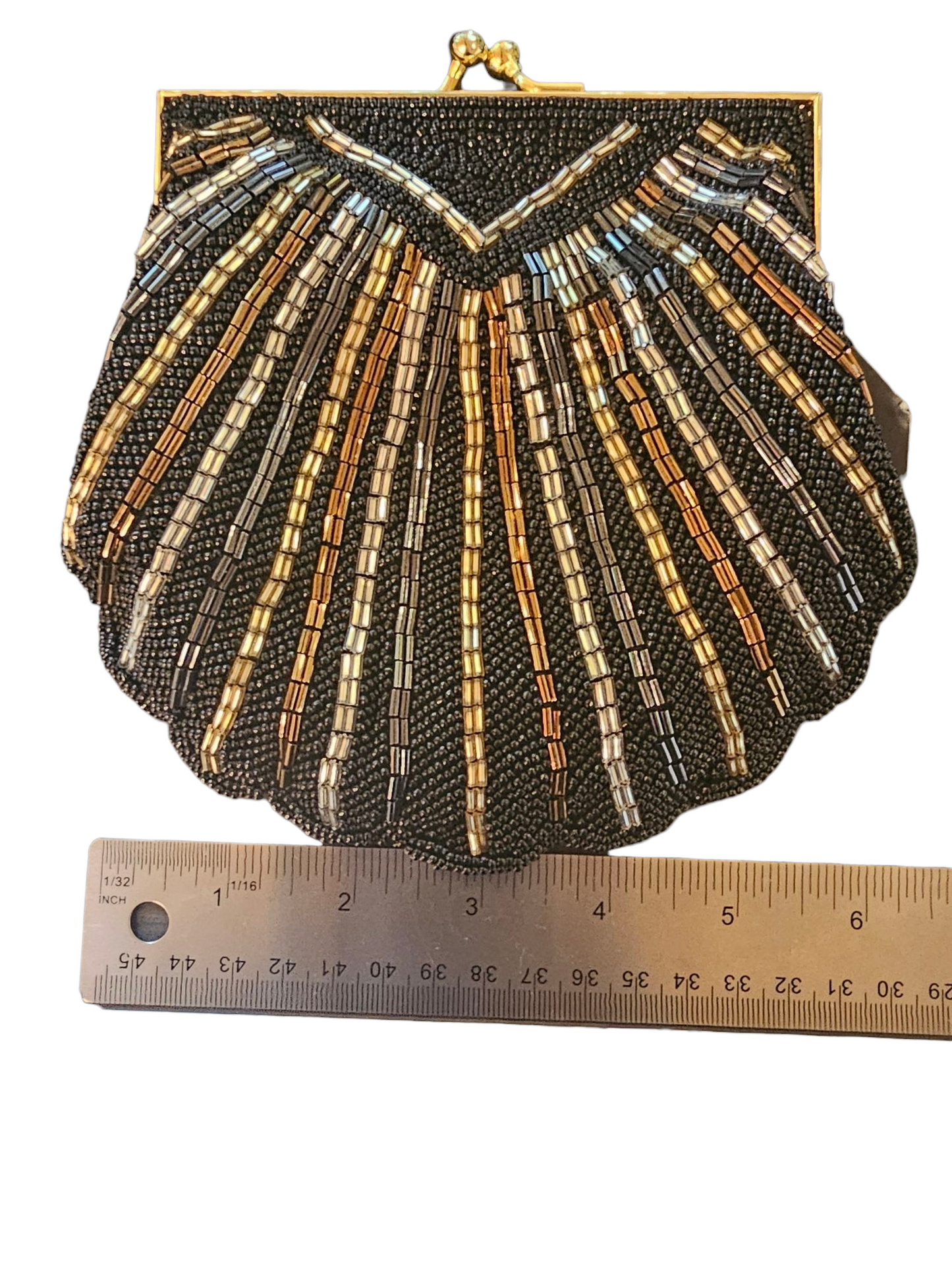 Vintage Shell Beaded Clutch