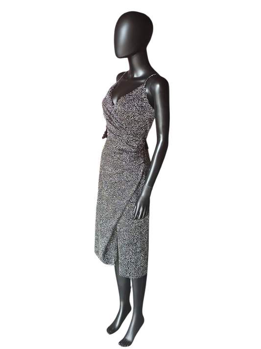 Black/White Dot Sheath Dress - Abercrombie & Fitch