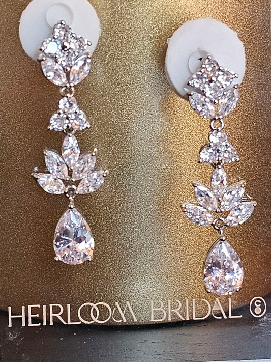 Large Teardrop Silver Earring