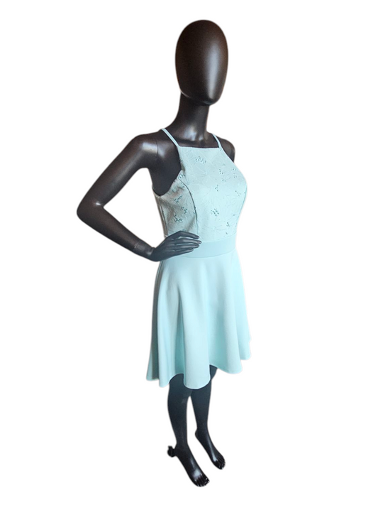 Turquois Square Halter Chiffon Short Cocktail Dress - NWT Francesca's
