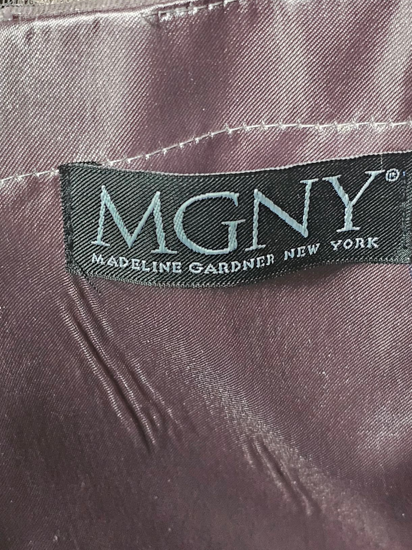 Lilac Chiffon Cap Sleeve Embroidered Formal Gown - MGNY