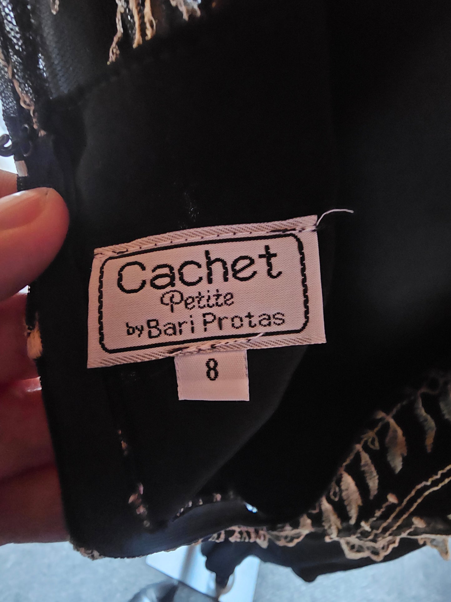 Black/Gold Embroidered Vintage Cachet by Bari Protas