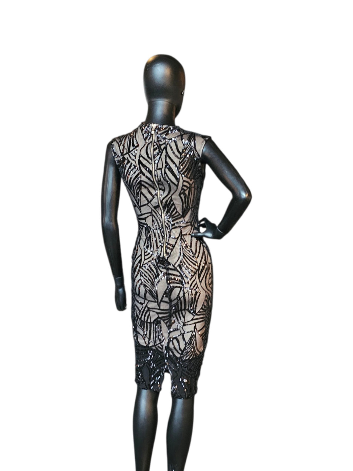Black Sequin Pencil Sheath Dress Formal/Homecoming Dress - Akiria Chicago