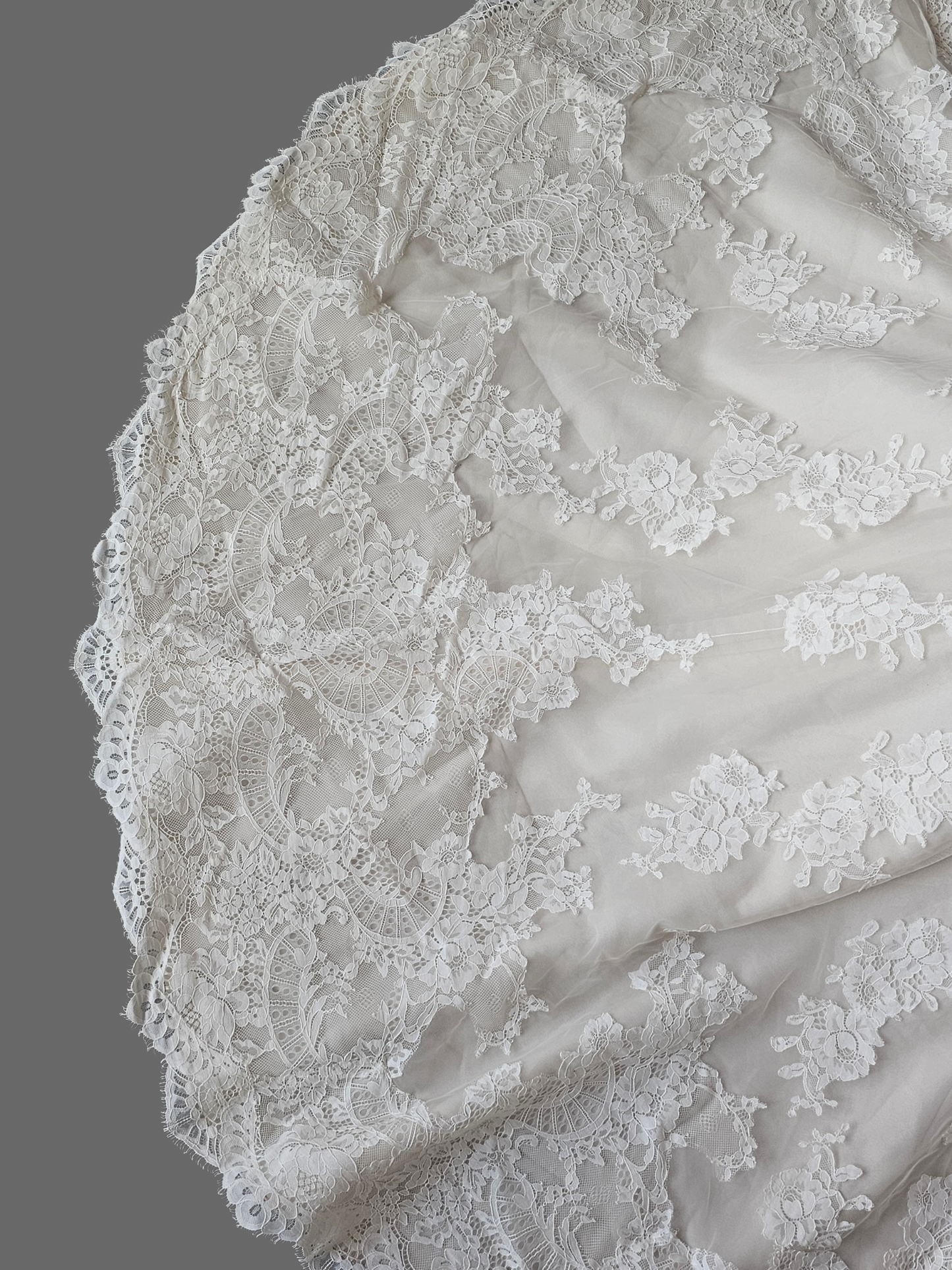 Nude/Ivory Full Lace Racerback V-Neck Fit/Flare Wedding Gown - St. Patrick