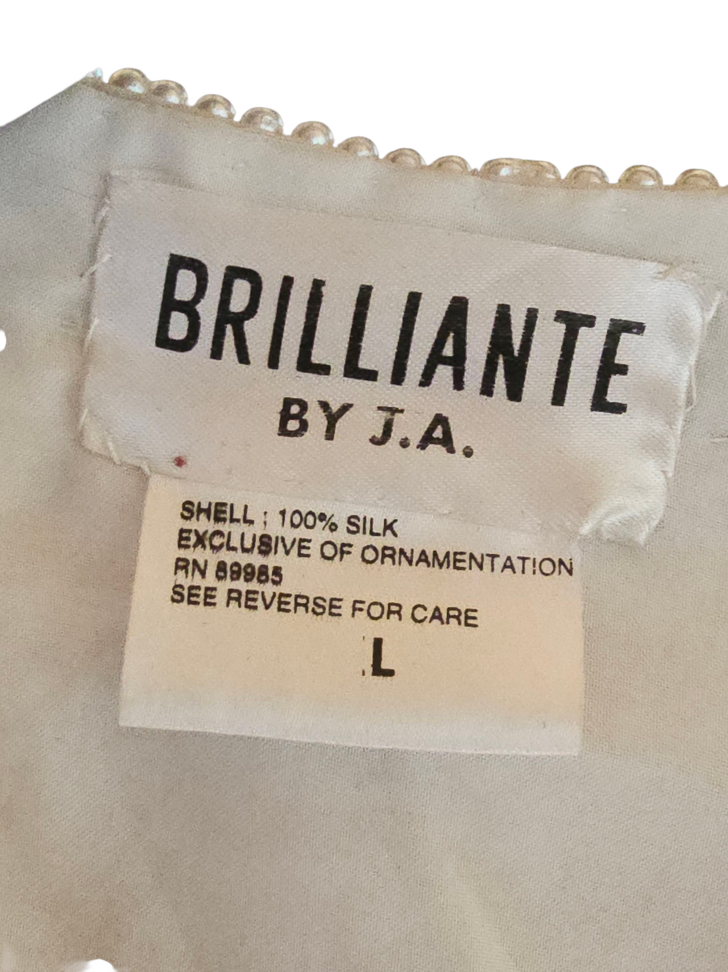 Ivory/Gold/Pearl 100% Silk Jacket