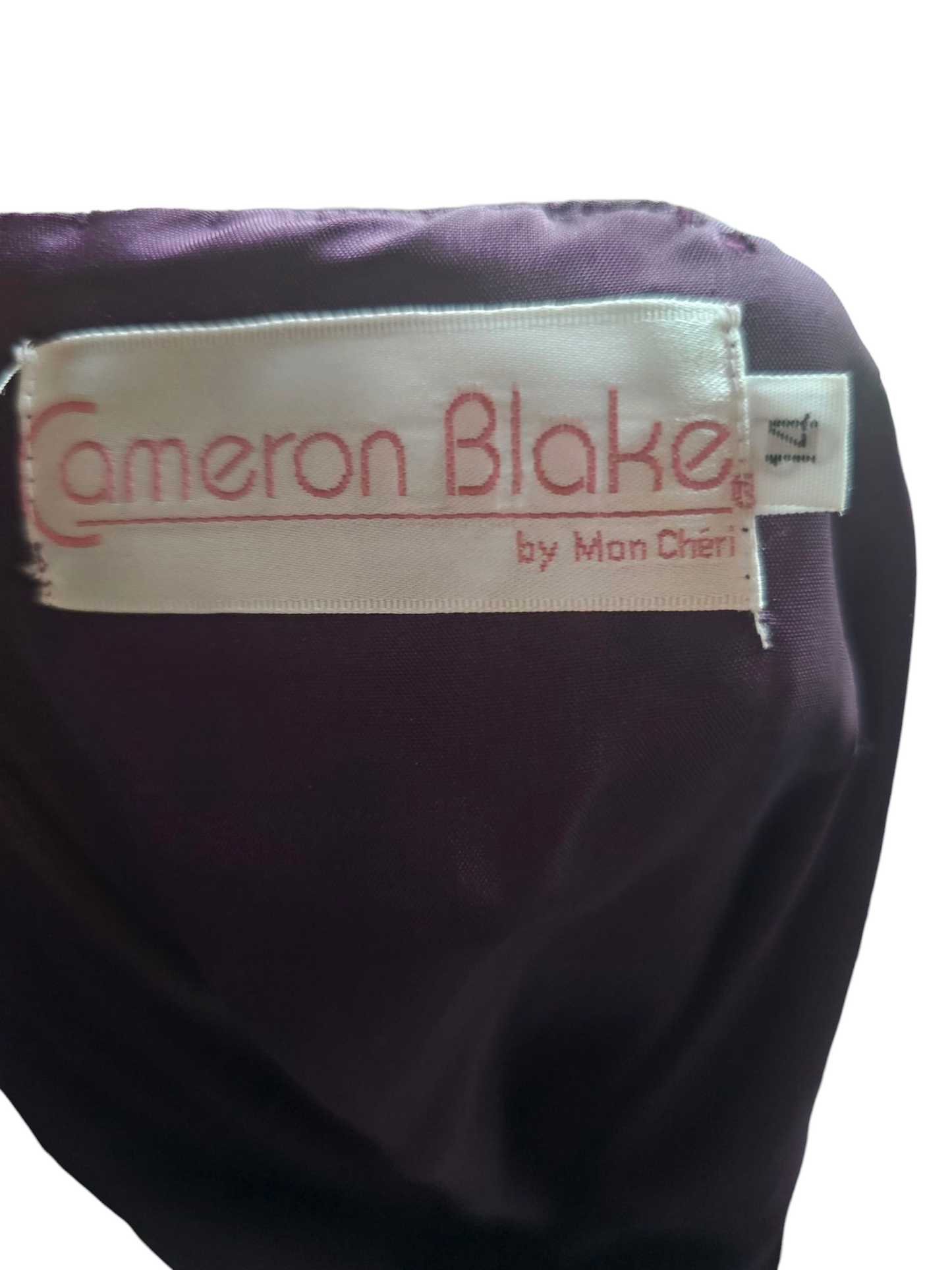 Aubergine Chiffon Beaded Maxi Formal Dress W/Jacket - Cameron Blake