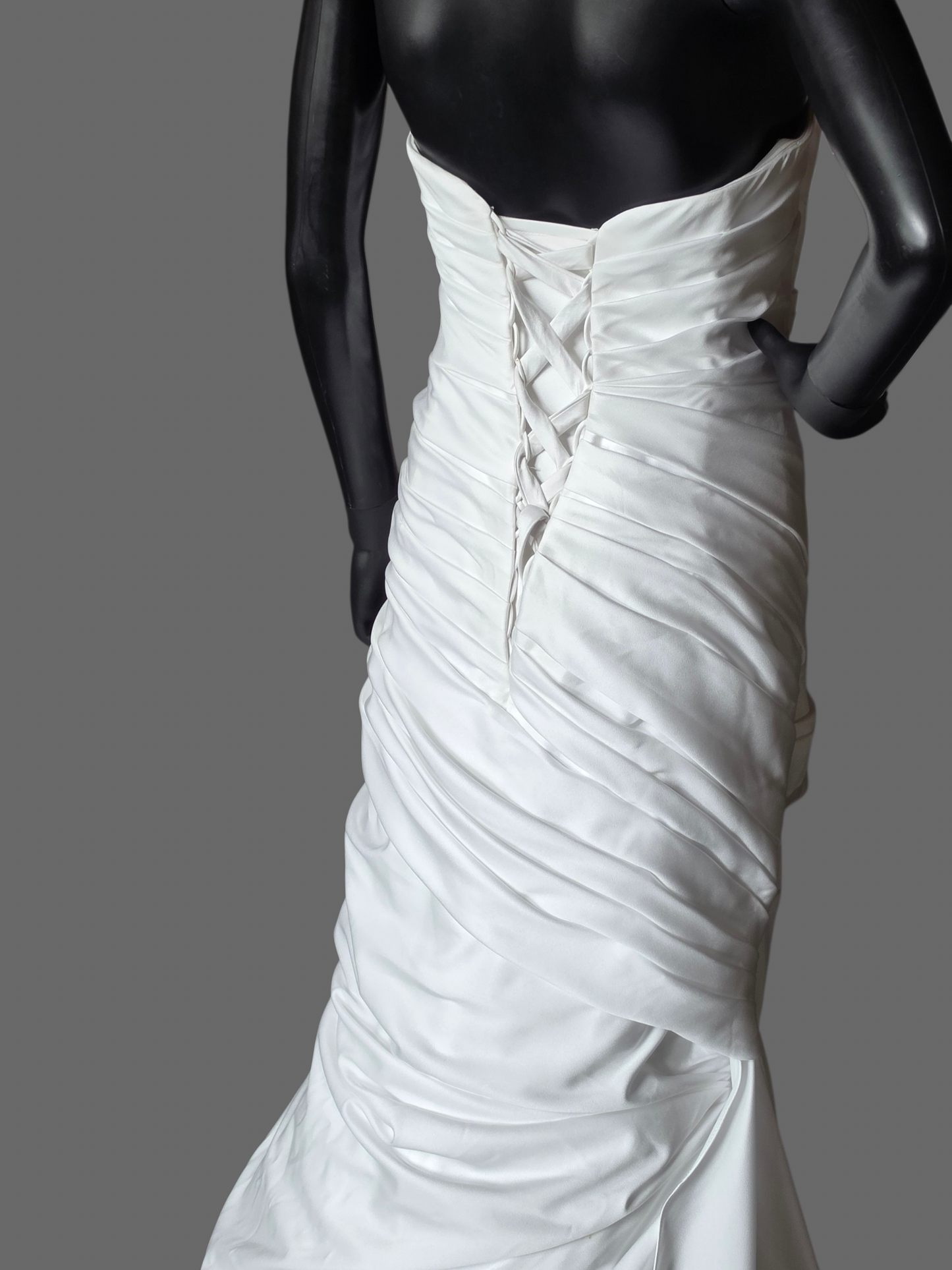 White Jersey Ruched Fitted - Maggie Sottero