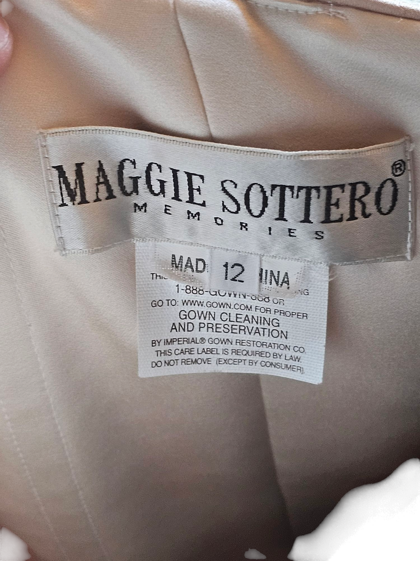 Gold Charmeuse Asymmetrical Wedding Gown - Maggie Sottero