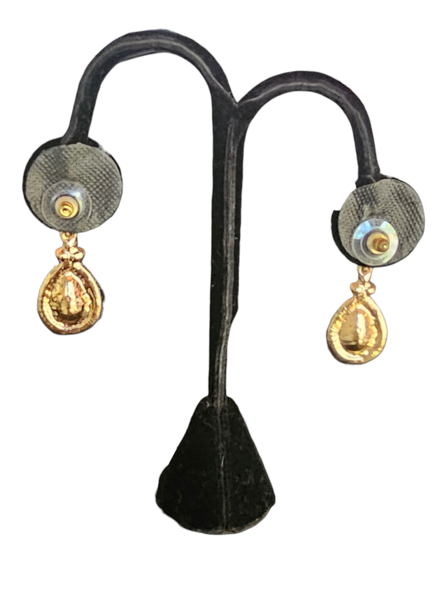 Gold Iridecent Teardrop Earring