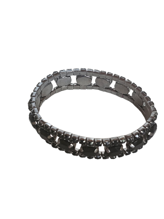 Black Crystal Stretch Bracelet