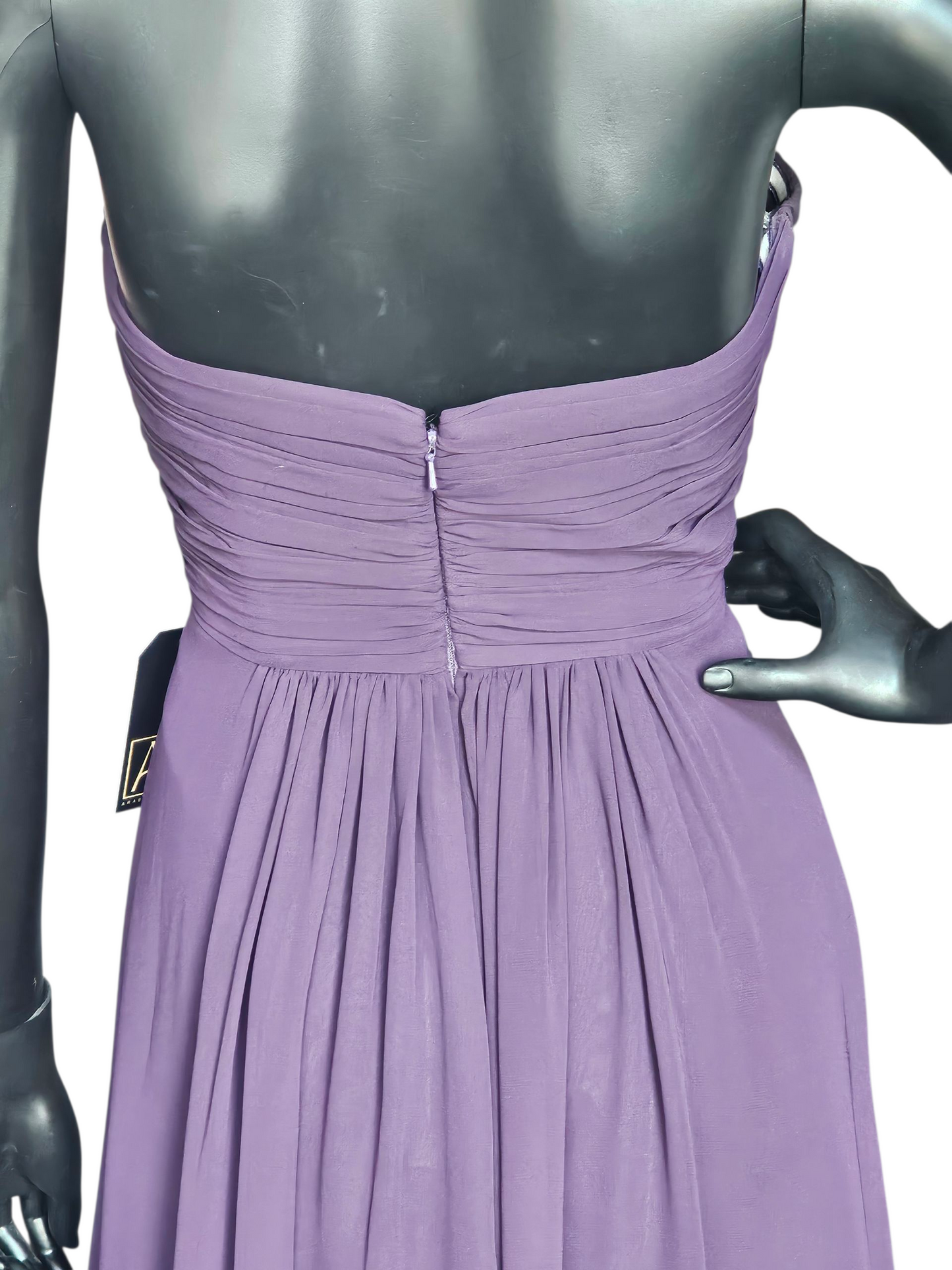 Plum Ruched Chiffon Sweetheart Cocktail/Party Dress NWOT - Bill Levkoff