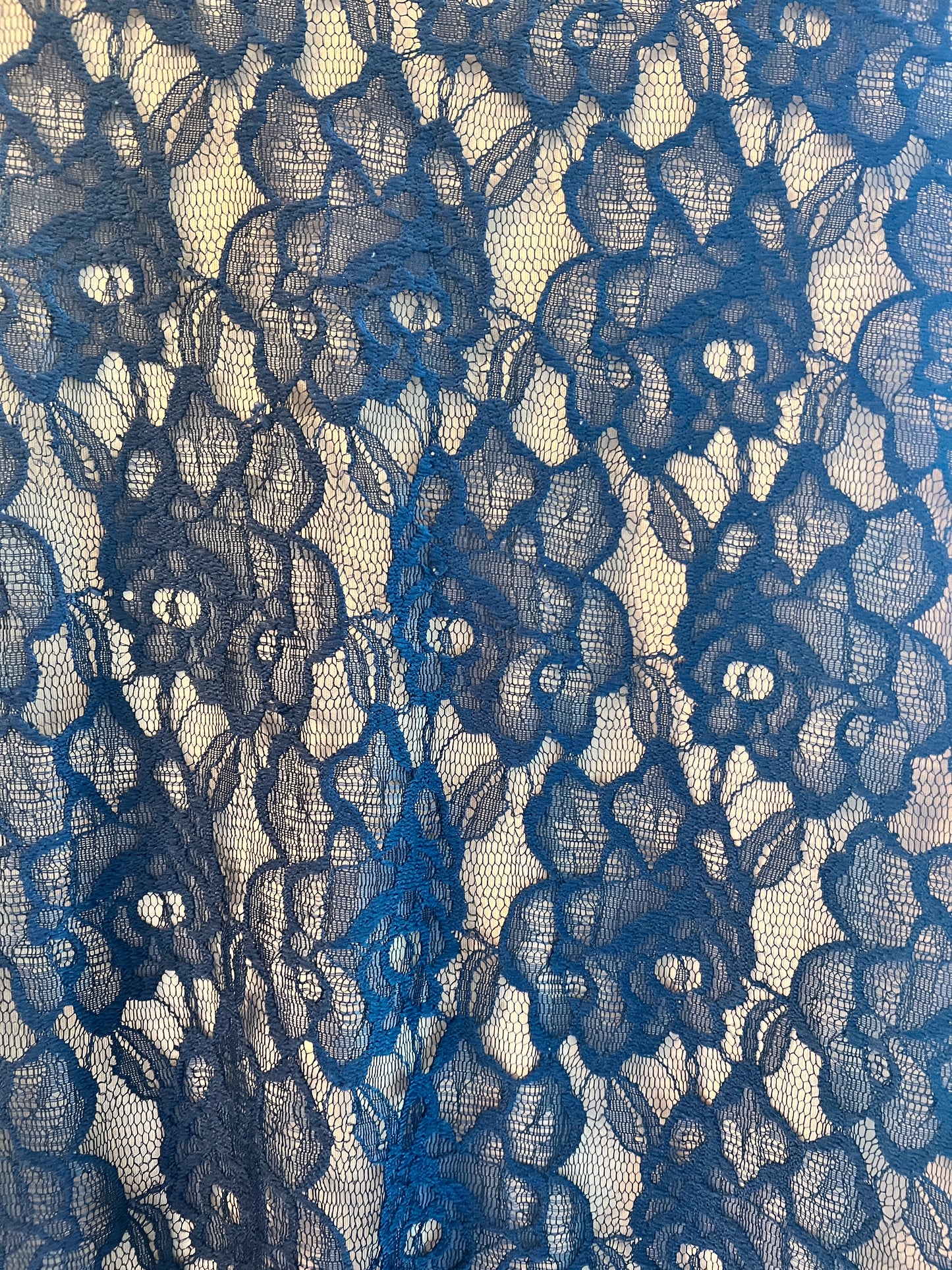 Blue Lace Shift Dress