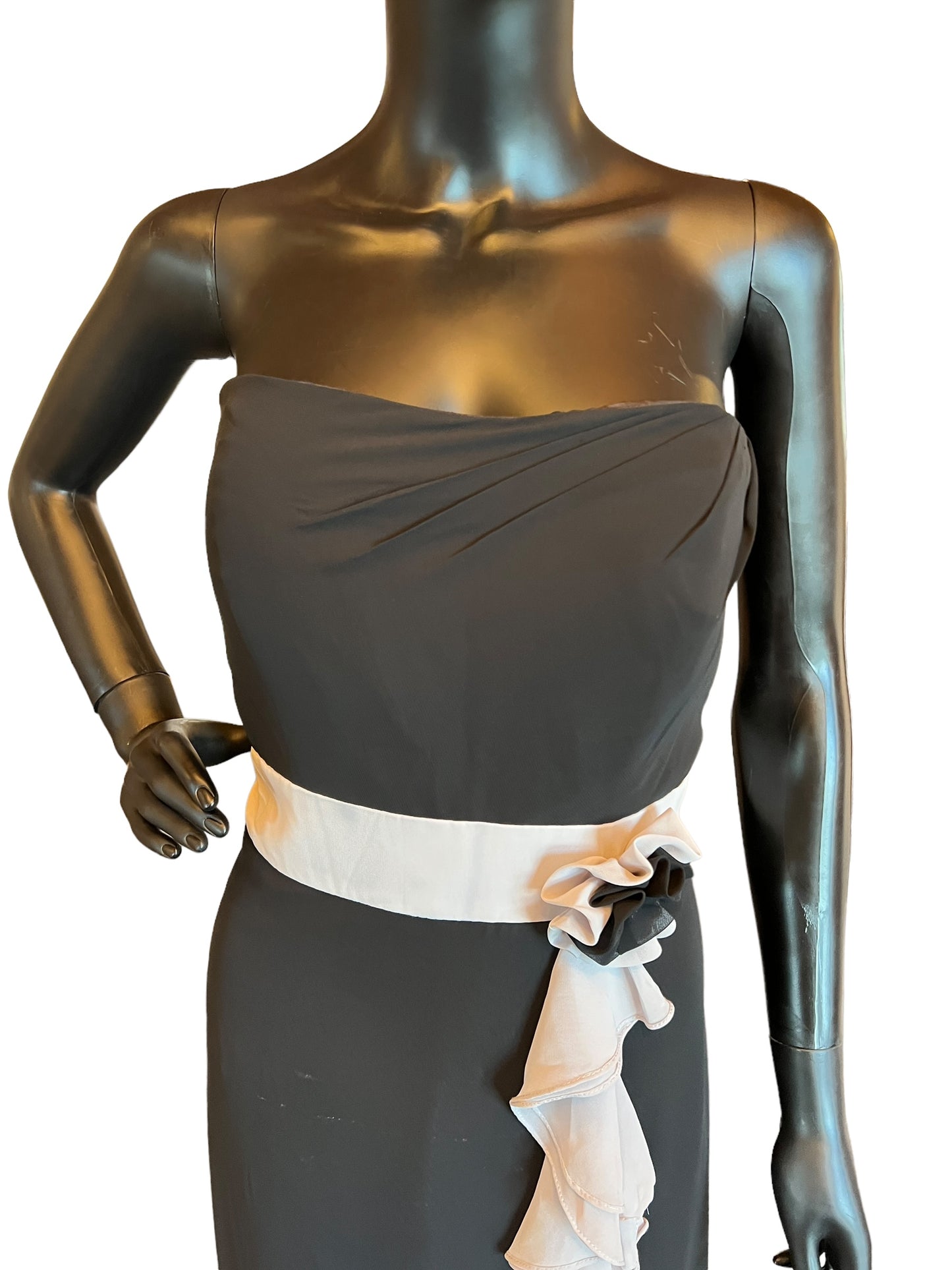 Alexia Black/White Chiffon Formal Dress