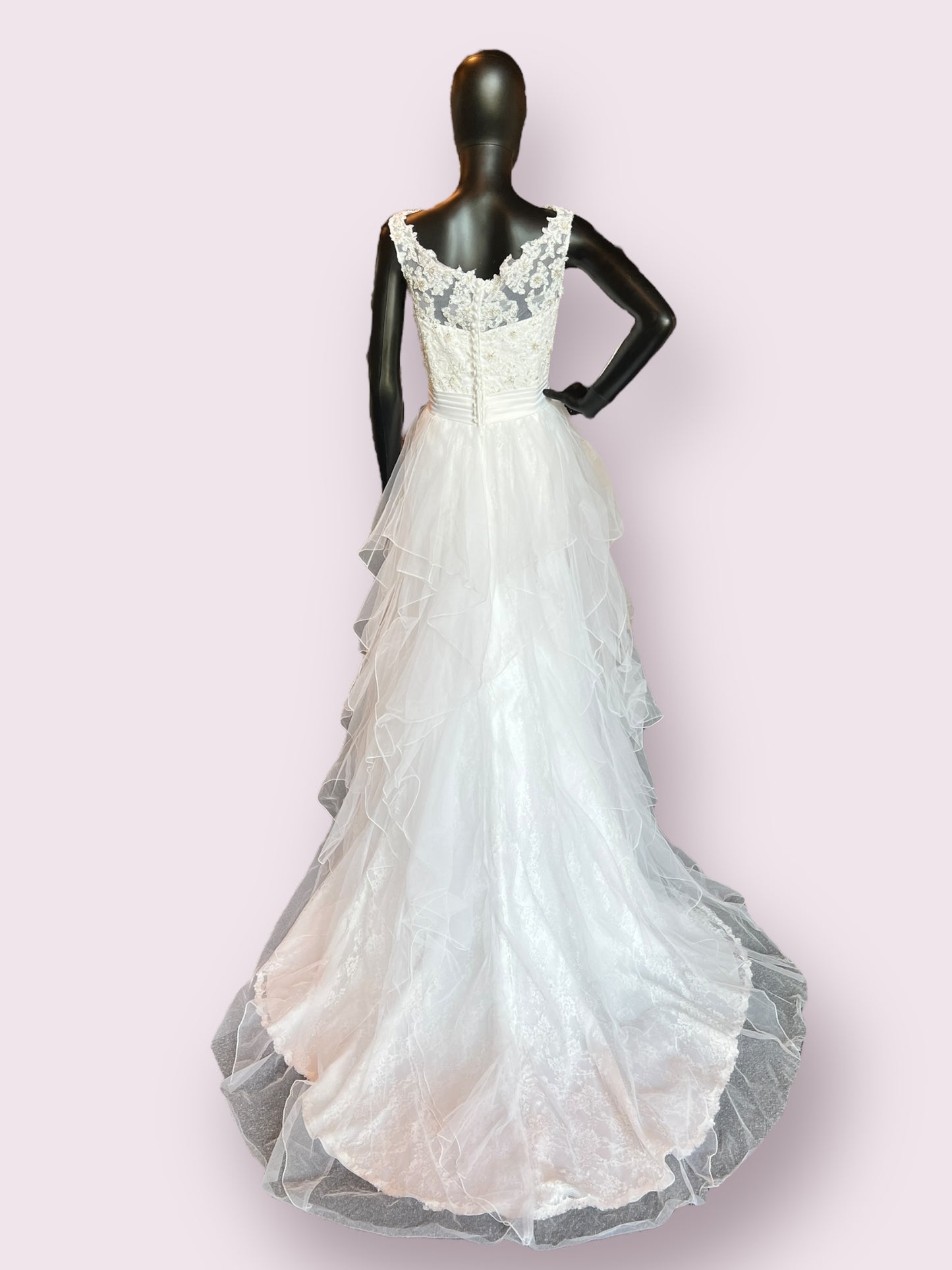 Alfred Angelo A-Line Tulle & Lace Wedding Gown