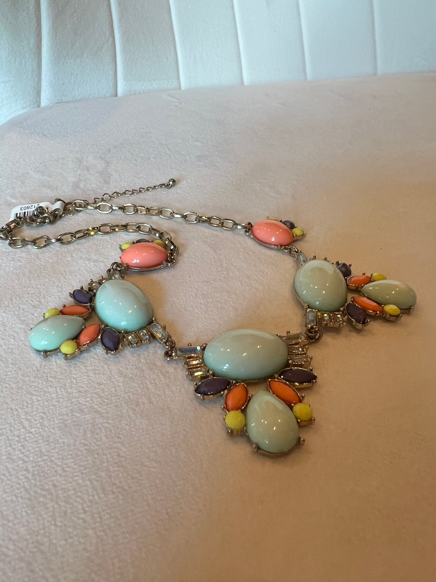 Multi Color Gold/Crystal Necklace