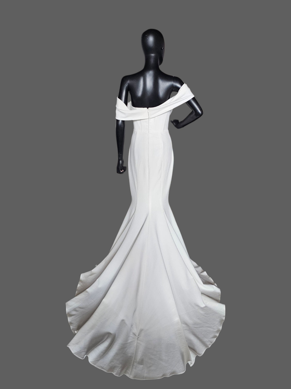 Crepe Corset Style Bodice Wedding Gown - Willow