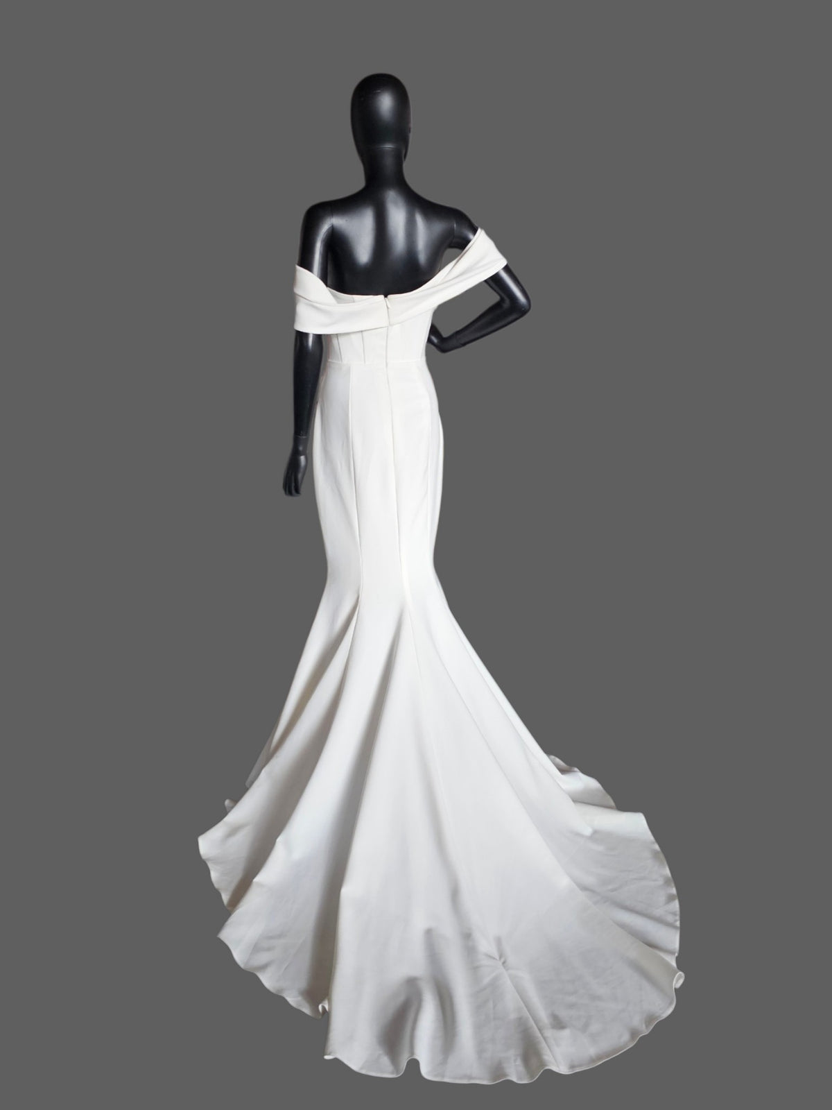 Crepe Corset Style Bodice Wedding Gown - Willow