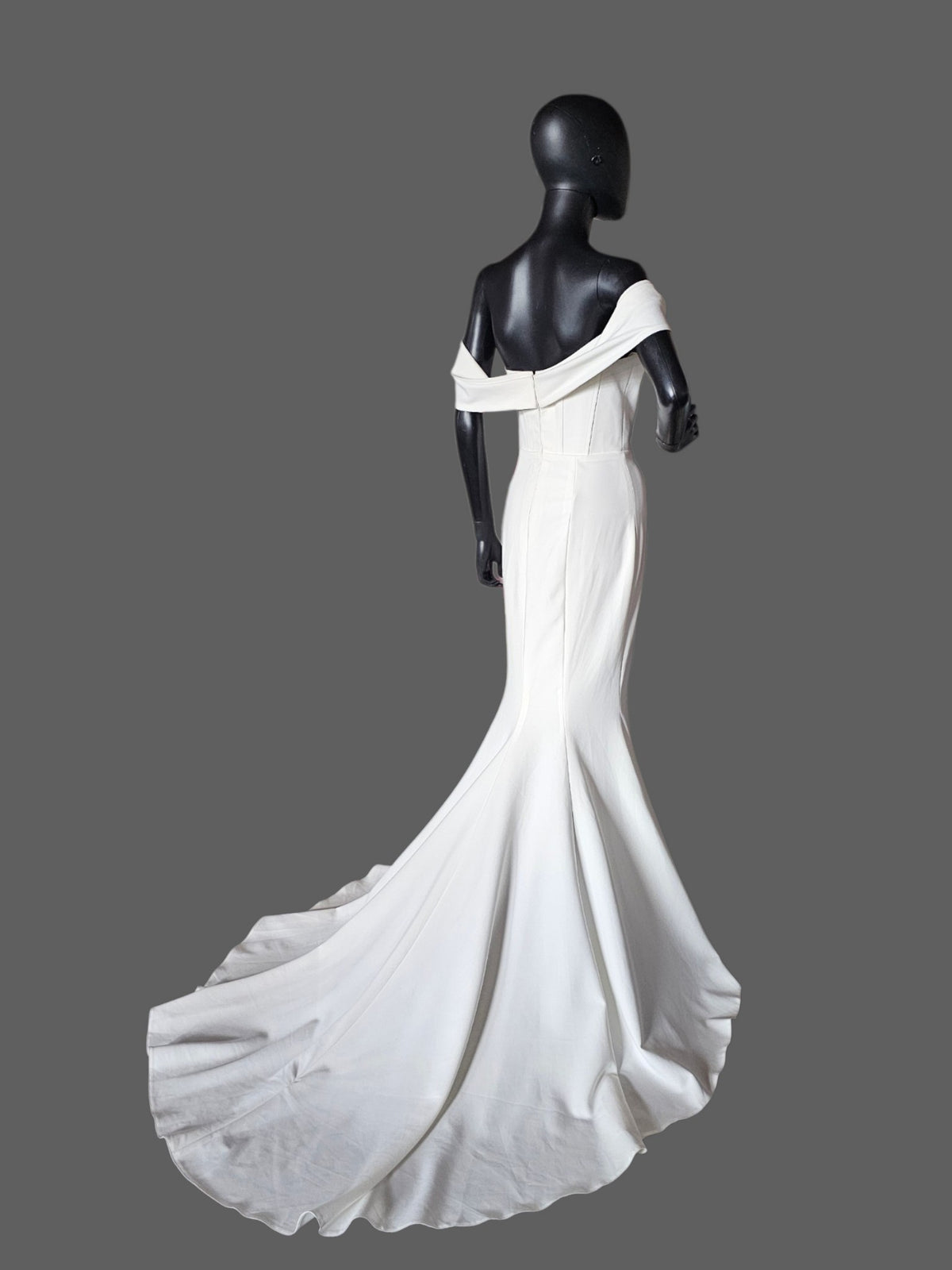 Crepe Corset Style Bodice Wedding Gown - Willow