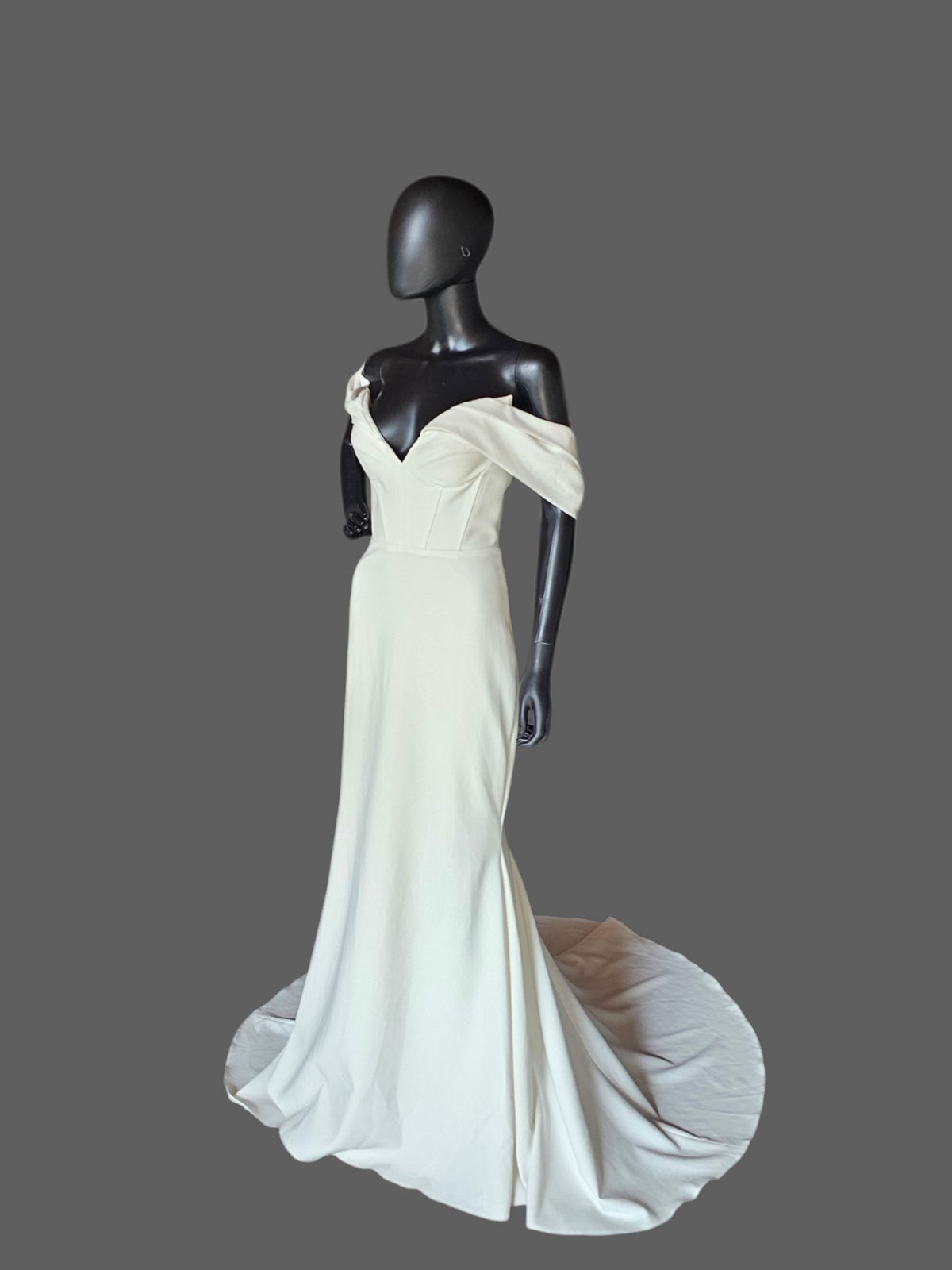 Crepe Corset Style Bodice Wedding Gown - Willow