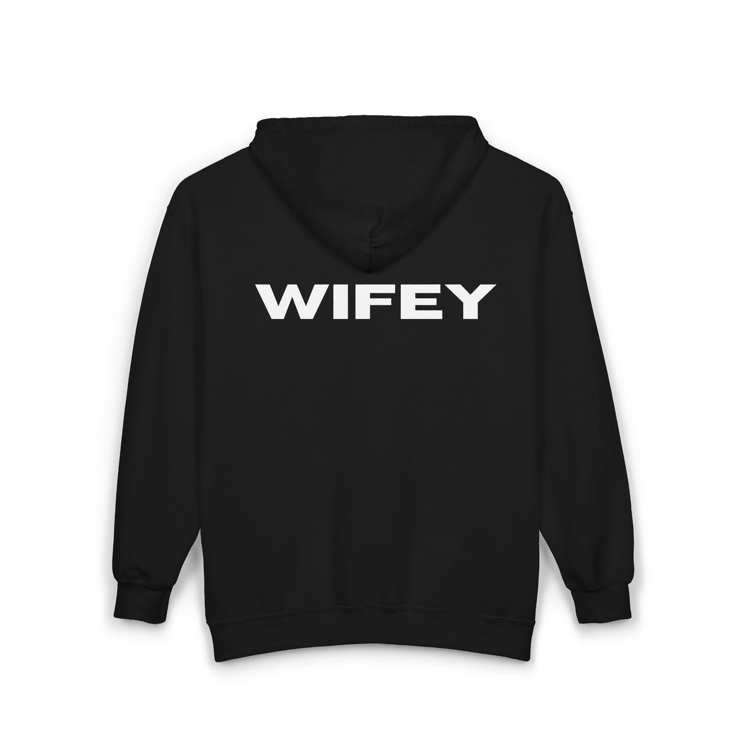 Wifey Bridal Black/White Cozy Zip-Up Hoodie for Brides, Perfect Gift for wedding gift ideas, Bachelorette party, honeymoon,Streetwear Style