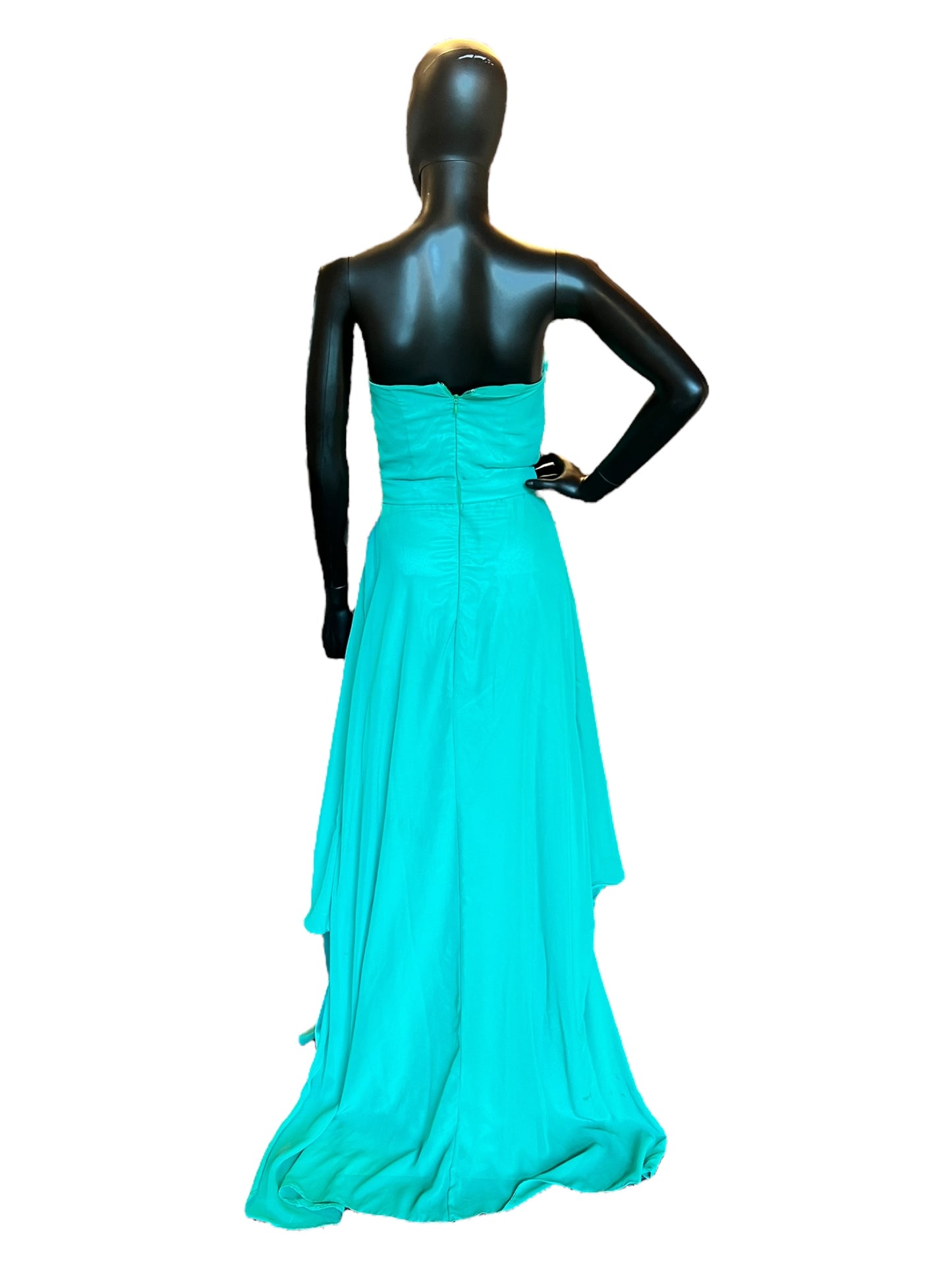 Vintage Kelly Green Chiffon