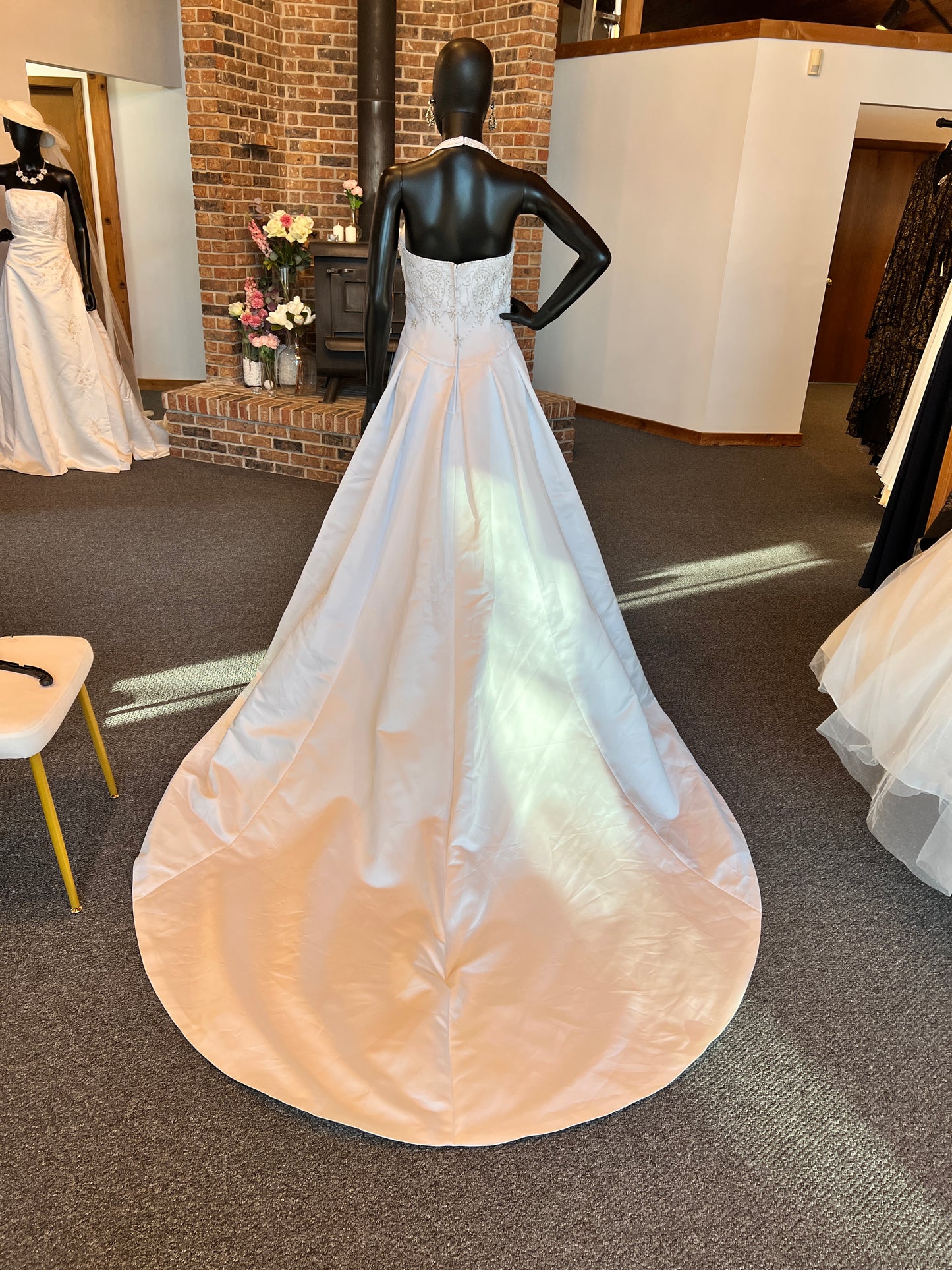 Joli Bridal Beaded Halter Wedding Gown