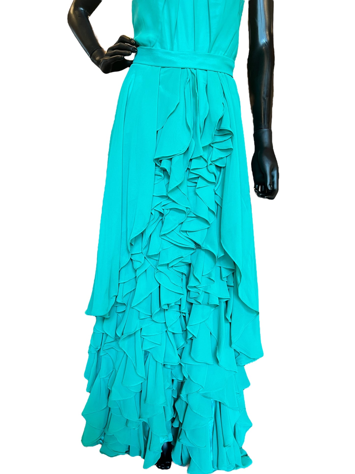 Vintage Kelly Green Chiffon