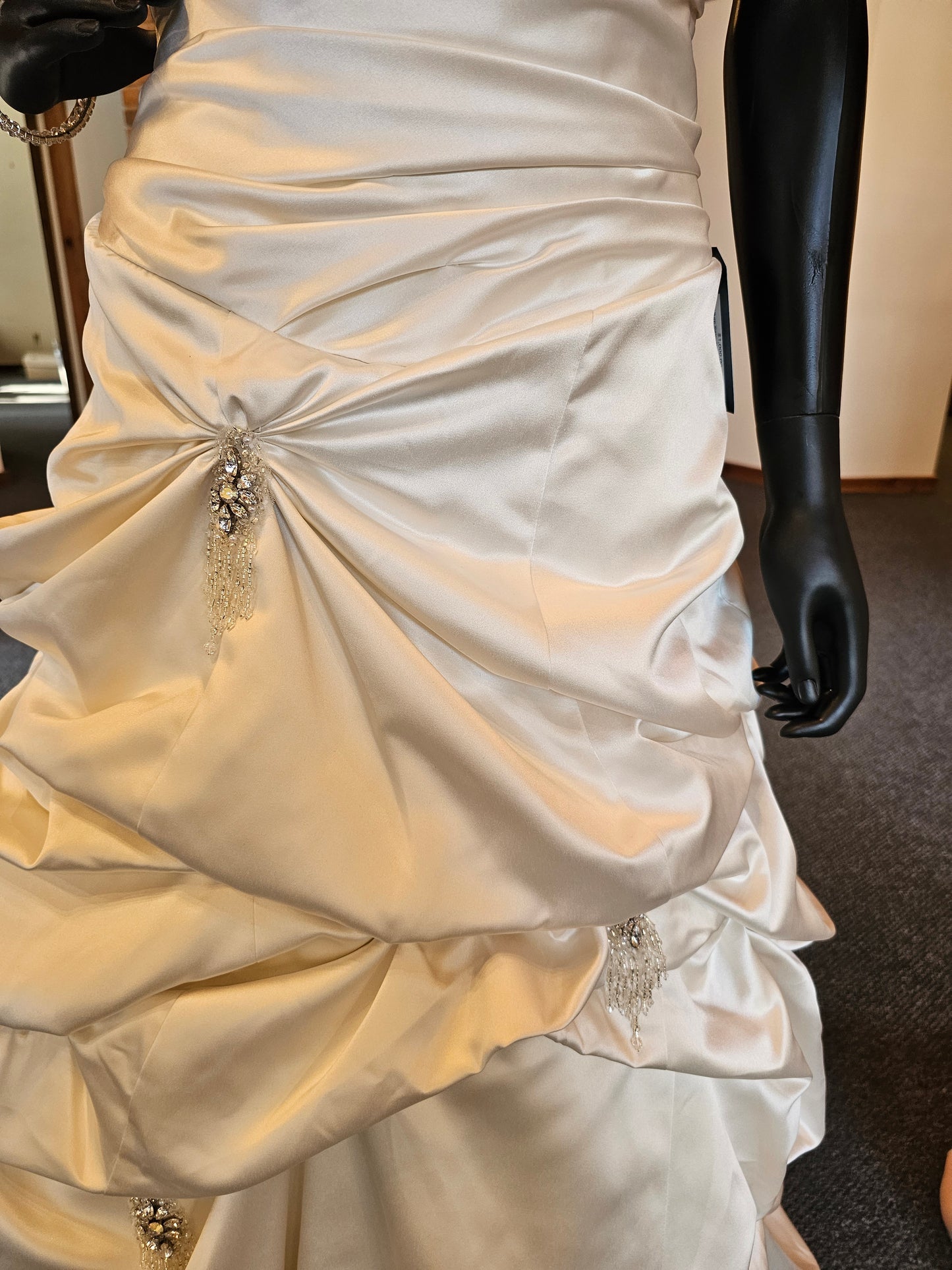 Allure Satin Diamond Tuck Wedding Gown