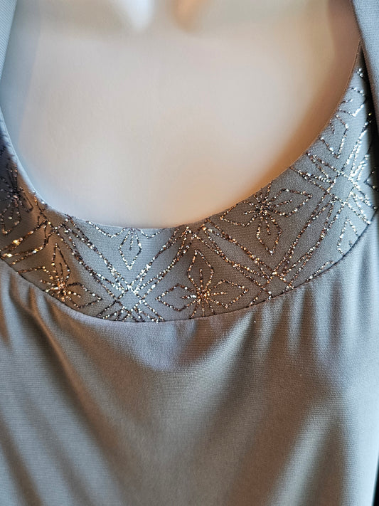 Blue/Grey Jersey Dress W/Jacket