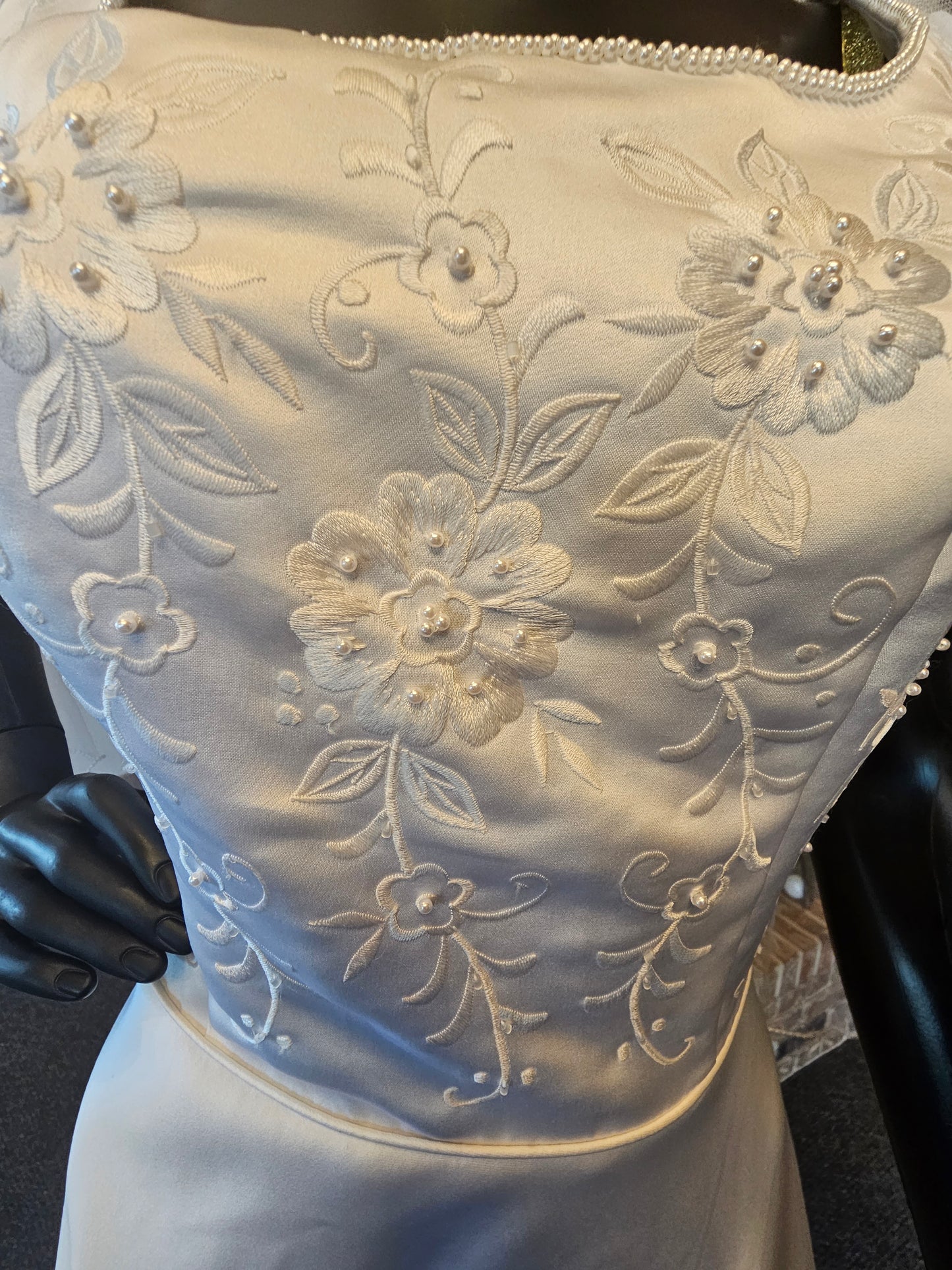 Bridal Original Embroidered Cap Sleeve Wedding Gown