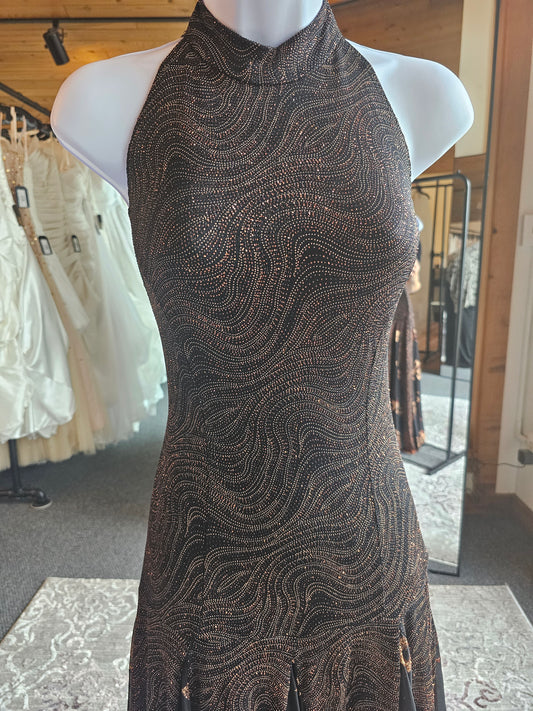 Brown/Black Sparkle Ballroom Dance Gown